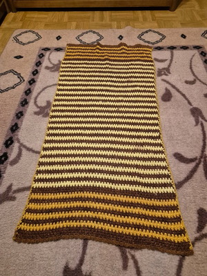 Handmade wool rug like new, knitted, woven runner