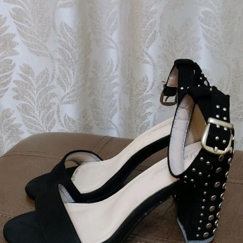 Sandals with studs used, size 37, black
