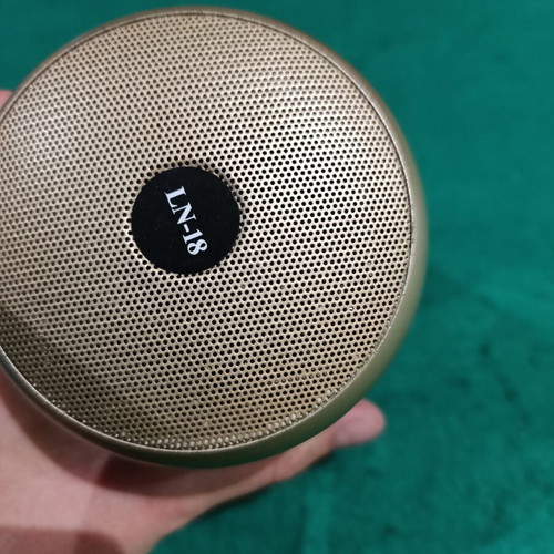 Bluetooth Speaker LN-18 Gold with LED Lighting like new