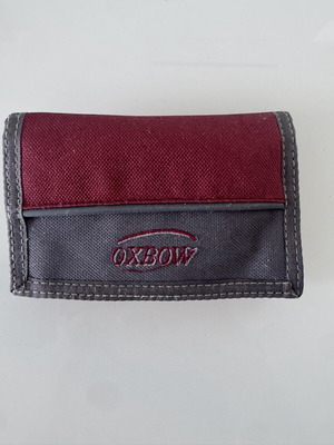 Oxbow fabric wallet like new, brown and gray