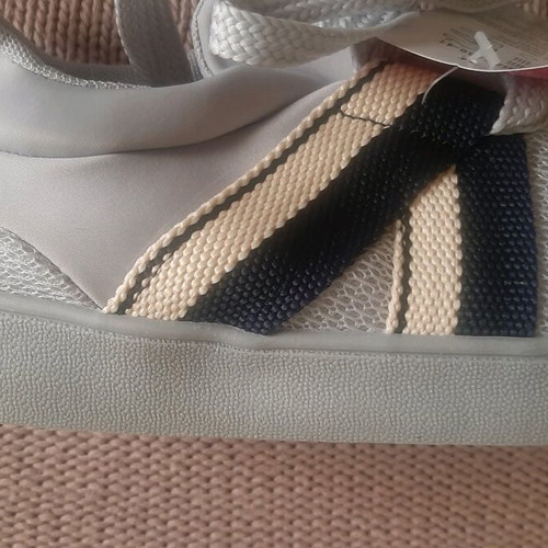 Sneakers silver shoes new, smaller fit than size 38
