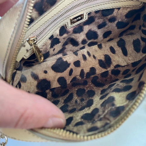 Dolce & Gabbana leather crossbody bag used, beige