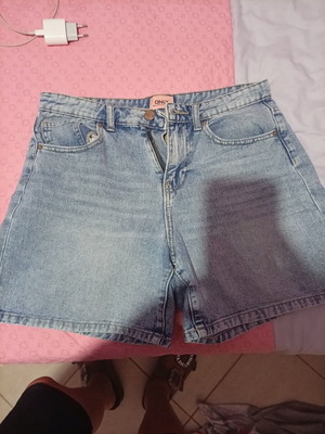 Only denim shorts medium used, blue
