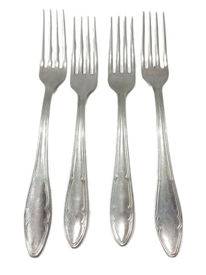 Petko Denev forks set of 4 used, vintage stainless steel