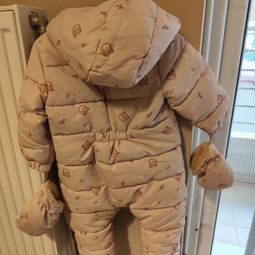 Baby jumpsuit with mittens and inner fur, new, 3-12 months