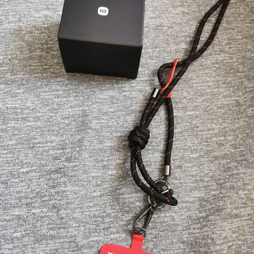 Xiaomi lanyard for keys and mobile phone, new, black
