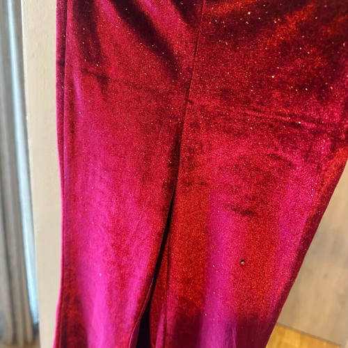 Sinsay velvet pants used, size 110 cm, age 5, burgundy, flared