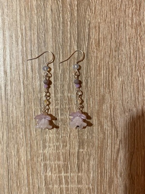 Handmade earrings made to order in purple shades
