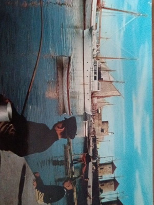 Rhodes postcard like new, harbor view