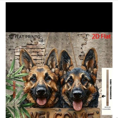 German Shepherd Decoration new wooden welcome sign