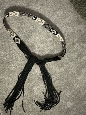 Knitted belt with suede tassels Toi&Moi