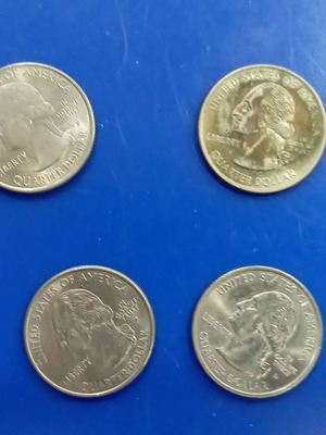 USA Quarter Dollar μεταχειρισμένα, σετ 4 τεμαχίων