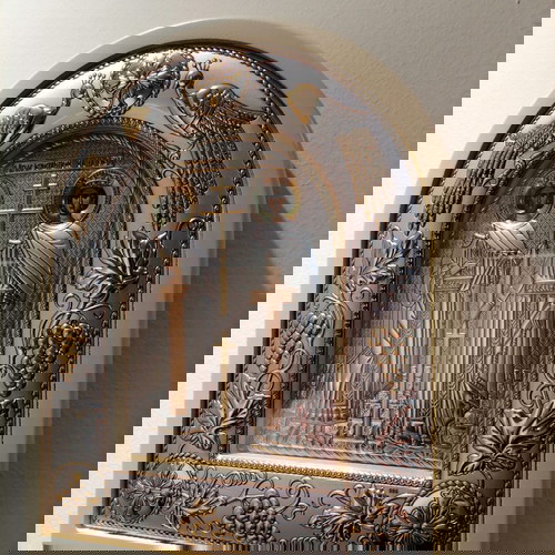 Ιερή εικόνα Αγίων Κωνσταντίνου και Ελένης καινούργια από τις Καρυές Αγίου Όρους