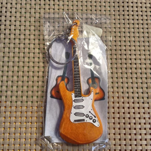 Electric guitar keychain new, orange color