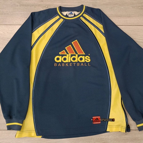 Adidas Basketball shirt like new, size Large, blue and yellow vintage