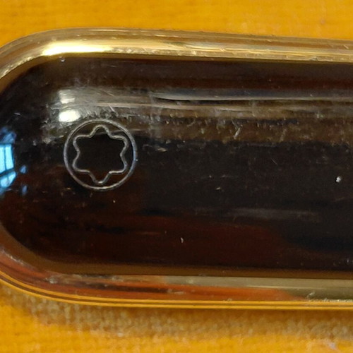 Montblanc Meisterstück letter opener, elegant office accessory