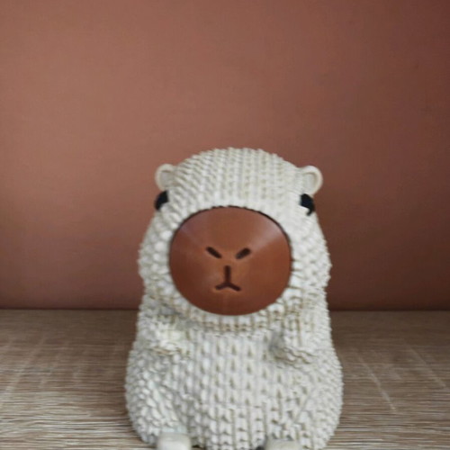 3D printed capybara figure new made of solid material