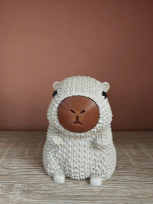 3D printed capybara figure new made of solid material