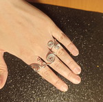 Ring set handmade from scratch, adjustable size, stainless wire