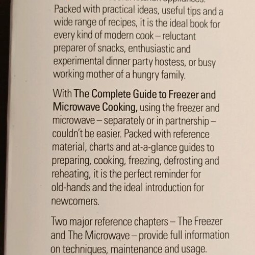 The Complete Guide to Freezer & Microwave Cooking book like new, English