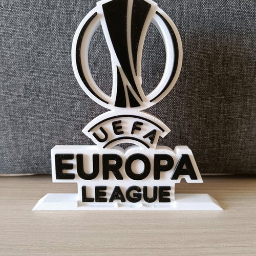 Logo UEFA Europa League with base, new, plastic