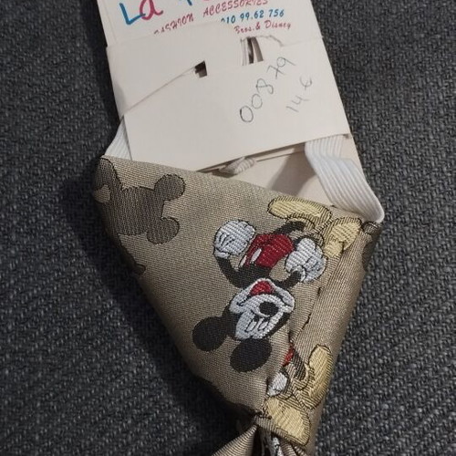 Disney Mickey Mouse children's tie new, beige satin