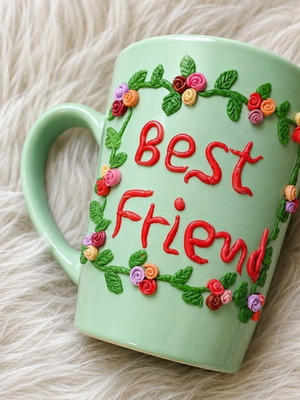 Handmade mug for best friend