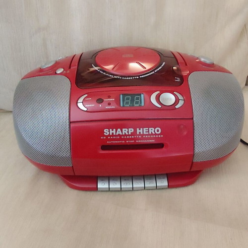 Sharp Hero KE-11900 portable boombox red, like new