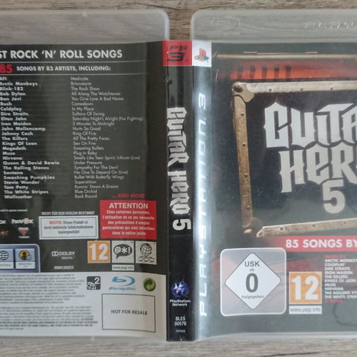 Guitar Hero 5 case for PS3 used in excellent condition without CD