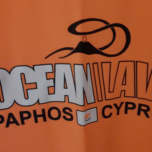 OceanLava Paphos Cyprus technical t-shirt used, size M