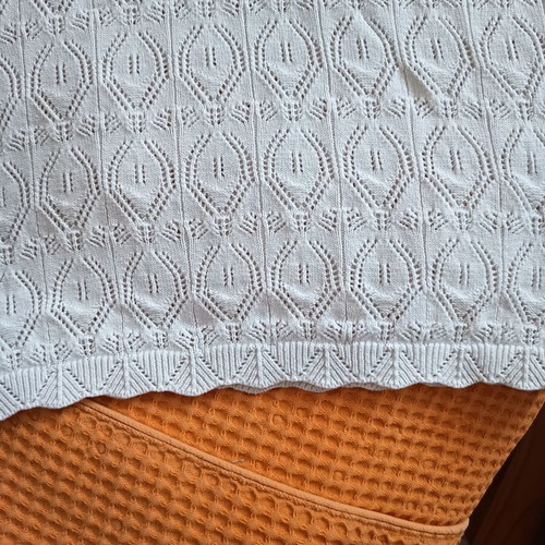 Zara knitted blouse size S like new, 100% cotton, white