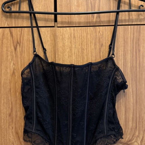 Zara women's corset new, black lace, zipper side, sizes XS and S