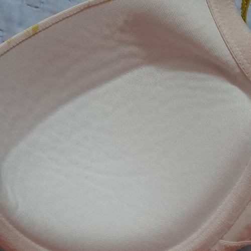 Bra size 85B with push-up and adjustable straps, white and yellow