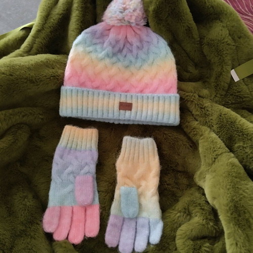 Boboli multicolor hat and gloves set new