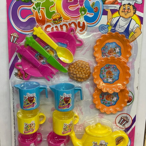 Card with kitchen tea set new