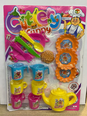 Card with kitchen tea set new
