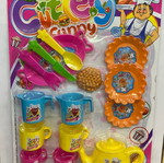 Card with kitchen tea set new