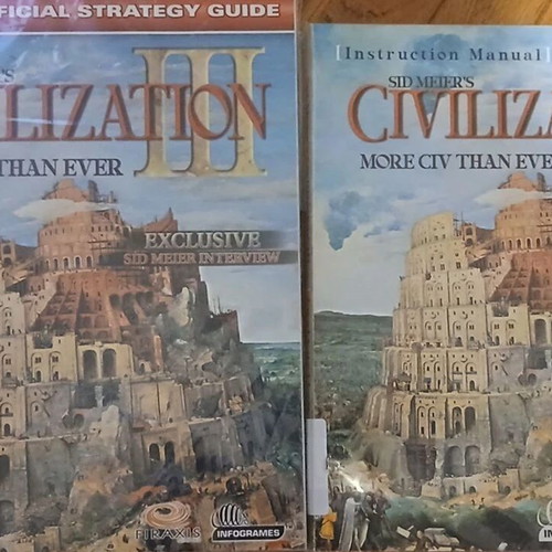 Civilization III Official Strategy Guide and Instruction Manual, like new, pack of 2
