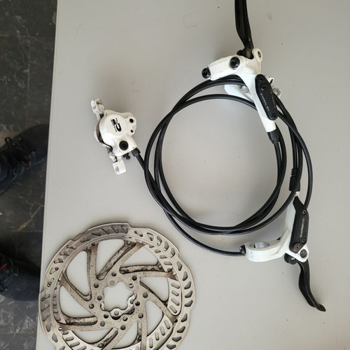 Hydraulic bicycle disc brake sets used, pack of 11 with rotors