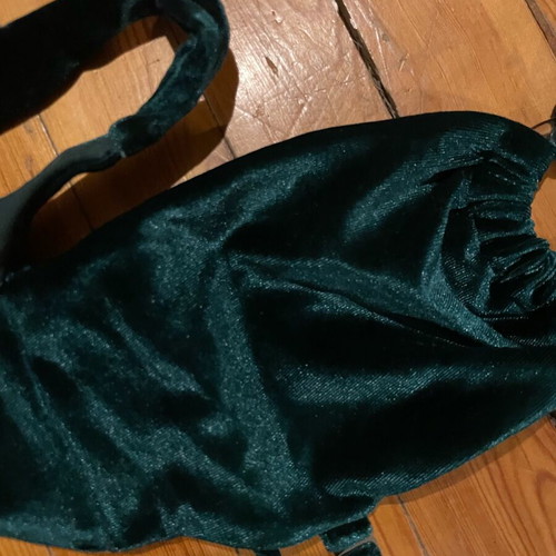 Swimsuit like new, dark green velour, size M