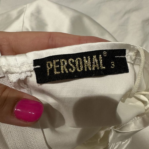 Vintage Y2K Satin Hi-Low Dress like new, ivory