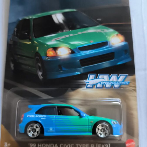 Hot Wheels '99 Honda Civic Type R EK9 Speed Graphics