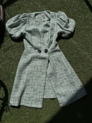 Asos dress baby blue sage tweed size XS new