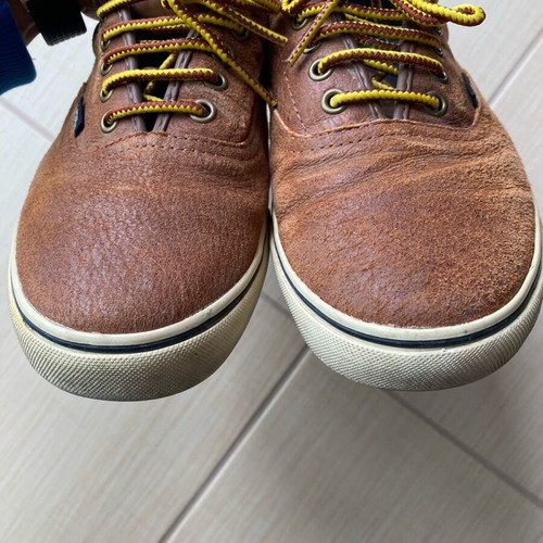 Vans men's shoes used, leather, brown, size 42