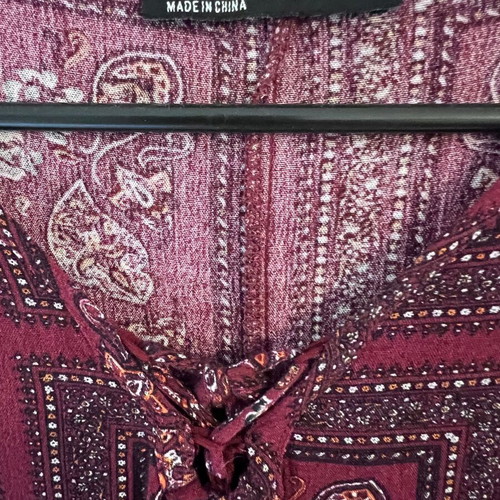 Cotton On women's boho blouse like new, 100% viscose, paisley pattern