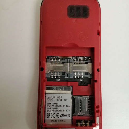 NSP 1800 DS cell phone used with broken screen, dual SIM