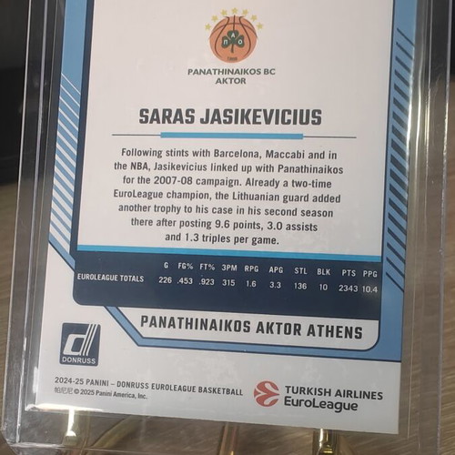 2024-25 Panini Donruss EuroLeague Basketball Press Proof Sarunas Jasikevicius card