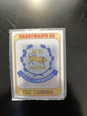 Panini Football 83 sticker, PAS Giannina badge