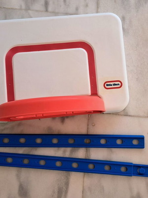 Little Tikes door basketball hoop with adjustable height plastic parts