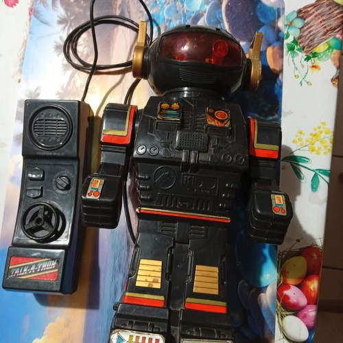 Talk-A-Tron Robot toy used with original wired controller vintage collectible